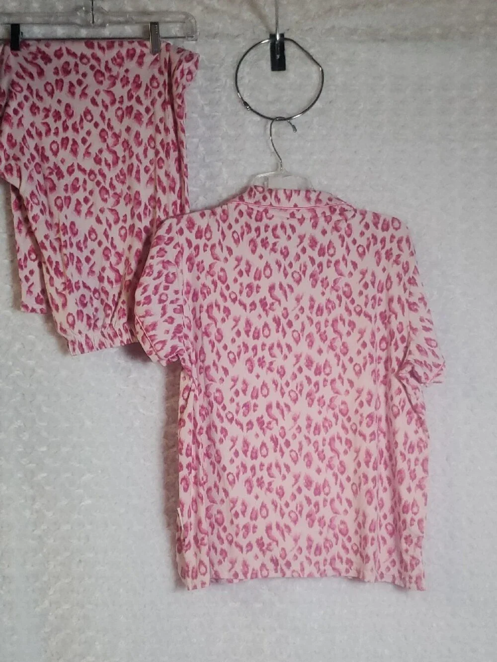 Thalia Sodi Pink Leopard Print Pajama Top Set Size XL